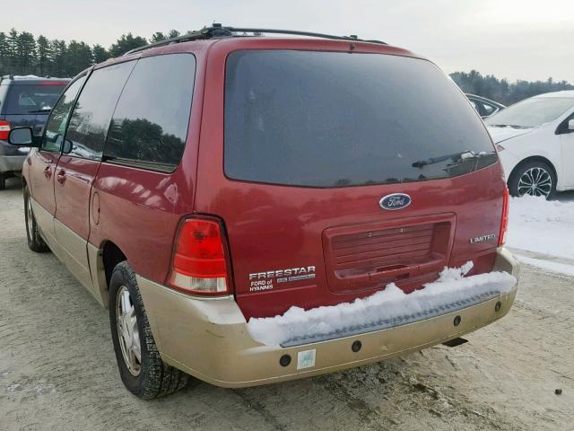 2FMDA58274BA04418 - 2004 FORD FREESTAR L RED photo 3