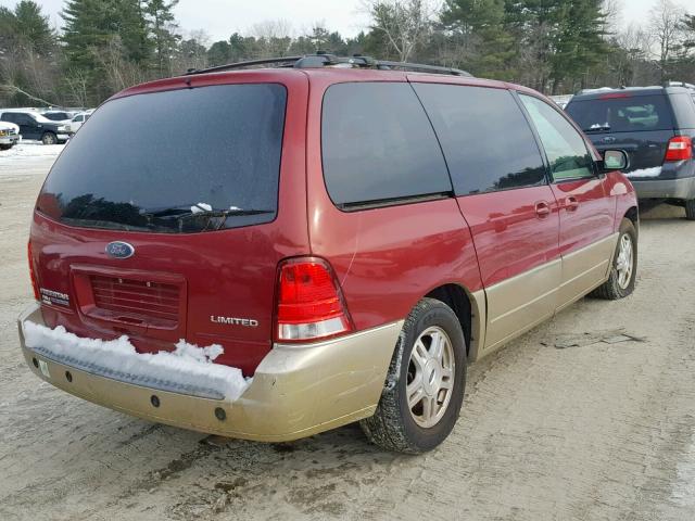 2FMDA58274BA04418 - 2004 FORD FREESTAR L RED photo 4