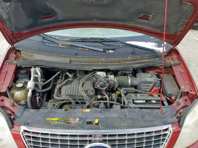 2FMDA58274BA04418 - 2004 FORD FREESTAR L RED photo 7