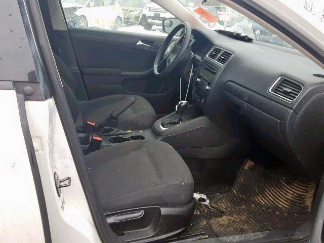 3VW2K7AJ9BM092516 - 2011 VOLKSWAGEN JETTA BASE WHITE photo 5