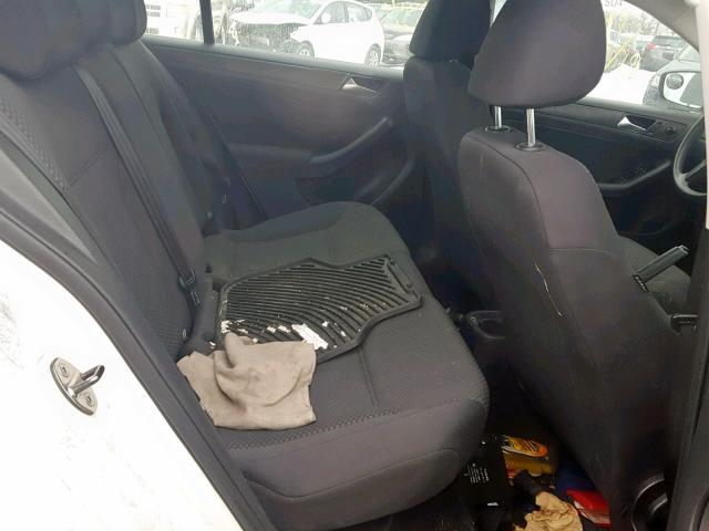 3VW2K7AJ9BM092516 - 2011 VOLKSWAGEN JETTA BASE WHITE photo 6