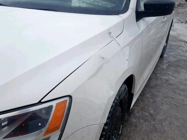 3VW2K7AJ9BM092516 - 2011 VOLKSWAGEN JETTA BASE WHITE photo 9