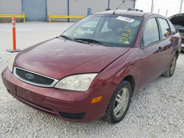 1FAFP34N97W208159 - 2007 FORD FOCUS ZX4 MAROON photo 2