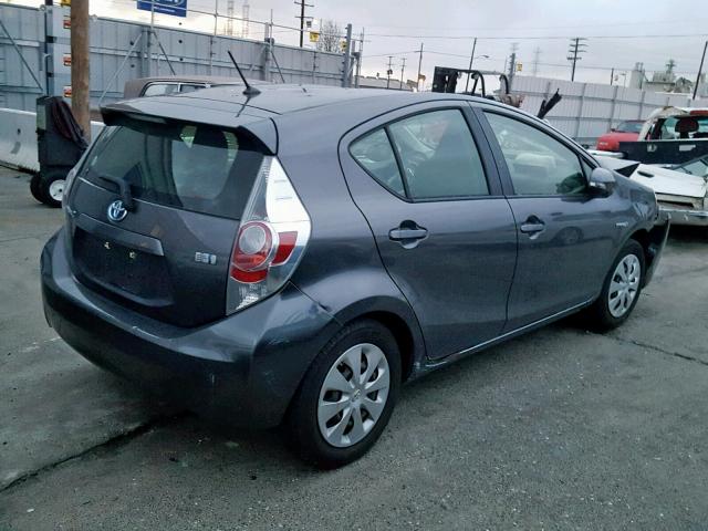 JTDKDTB35C1021818 - 2012 TOYOTA PRIUS C CHARCOAL photo 4