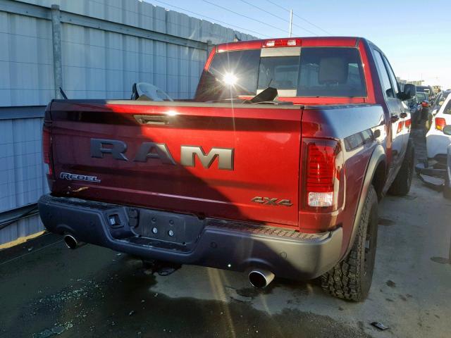 1C6RR7YT2JS193835 - 2018 RAM 1500 REBEL BURGUNDY photo 4