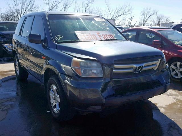 5FNYF28146B045222 - 2006 HONDA PILOT LX GRAY photo 1