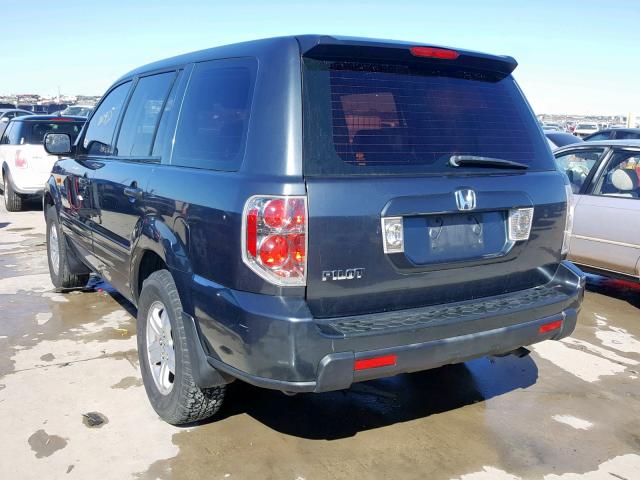 5FNYF28146B045222 - 2006 HONDA PILOT LX GRAY photo 3