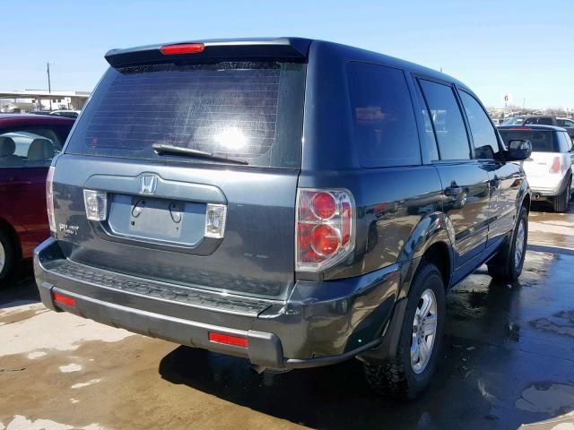 5FNYF28146B045222 - 2006 HONDA PILOT LX GRAY photo 4