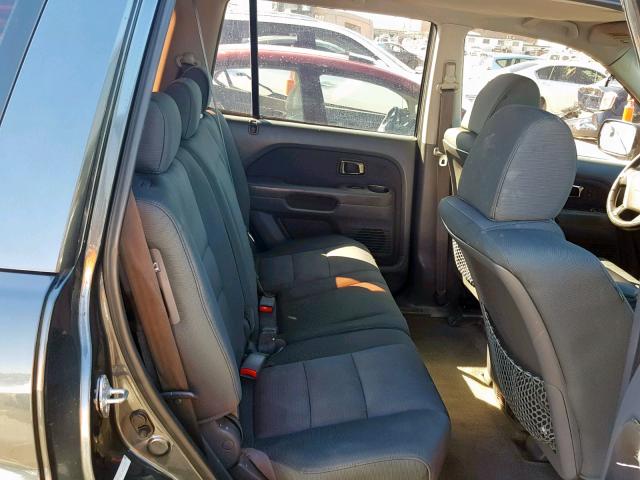 5FNYF28146B045222 - 2006 HONDA PILOT LX GRAY photo 6