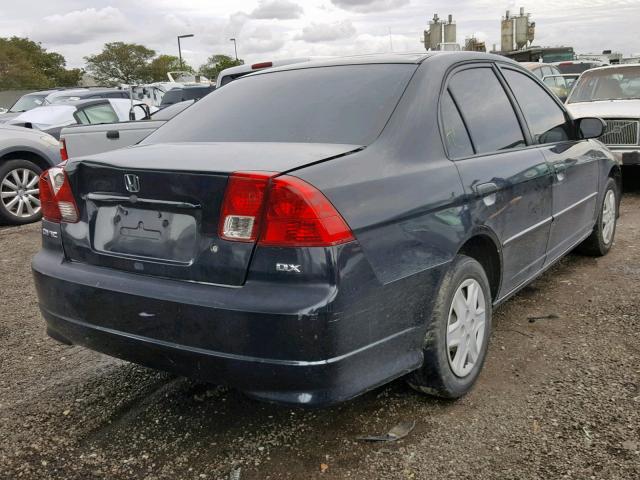 1HGES16365L025337 - 2005 HONDA CIVIC DX V BLACK photo 4