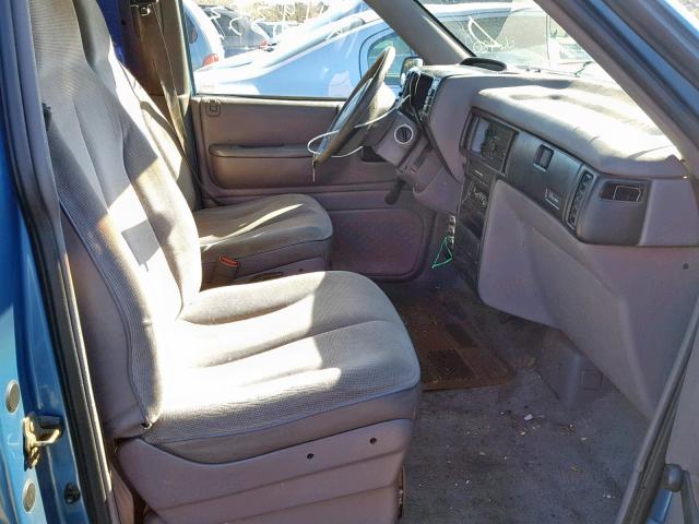 2P4GH2534PR394376 - 1993 PLYMOUTH VOYAGER BLUE photo 5