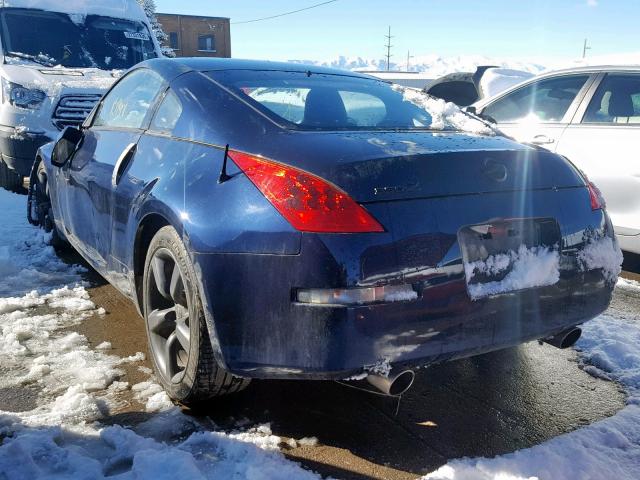 JN1BZ34D57M505972 - 2007 NISSAN 350Z COUPE BLUE photo 3