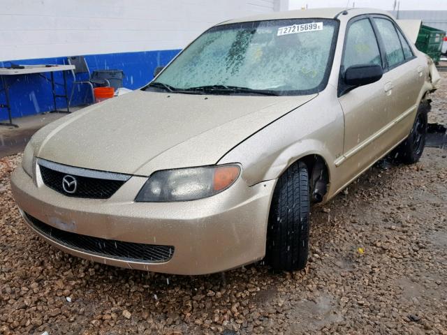 JM1BJ222410451708 - 2001 MAZDA PROTEGE DX GOLD photo 2