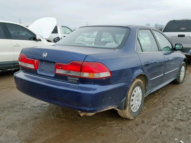 1HGCF866X2A060517 - 2002 HONDA ACCORD VAL BLUE photo 4