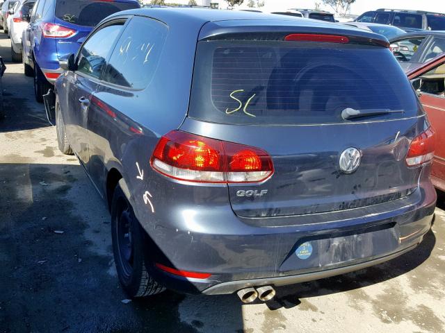 WVWAB7AJ4CW216563 - 2012 VOLKSWAGEN GOLF 蓝色 照片 3