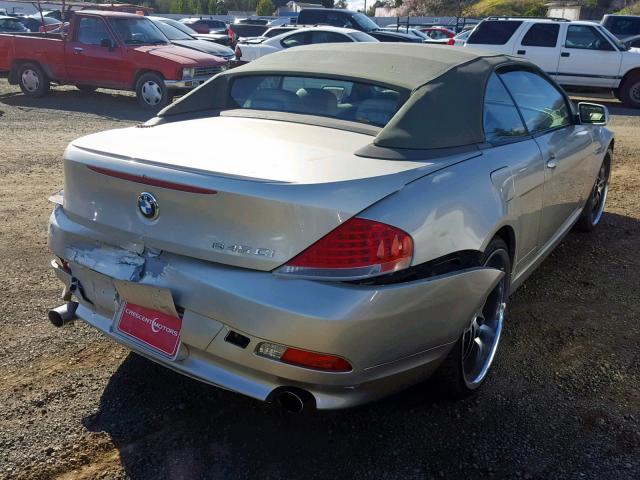 WBAEK73444B320243 - 2004 BMW 645 CI AUT BEIGE photo 4