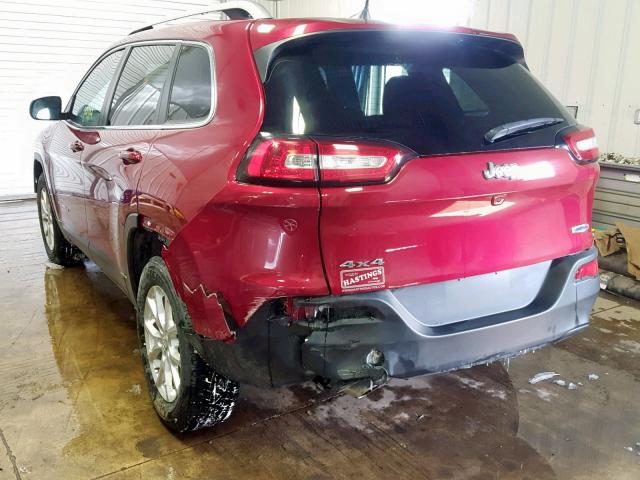 1C4PJMCBXGW290089 - 2016 JEEP CHEROKEE L RED photo 3