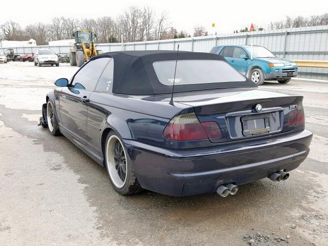 WBSBR93404PK07267 - 2004 BMW M3 BLACK photo 3