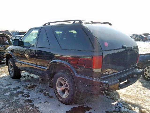 1GNCS18W81K220991 - 2001 CHEVROLET BLAZER BLACK photo 3