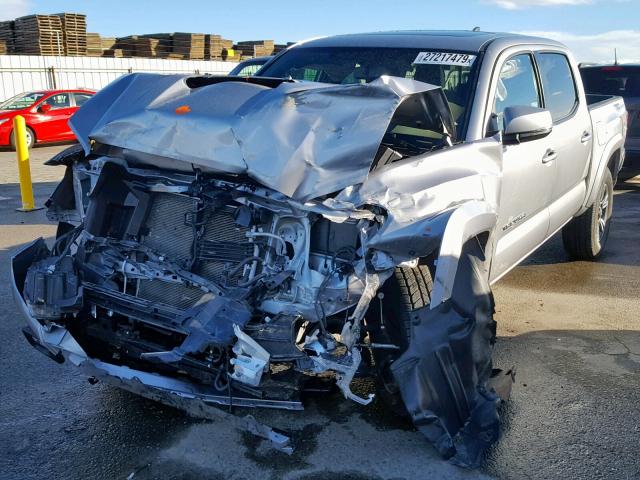 3TMAZ5CN5HM049198 - 2017 TOYOTA TACOMA DOU SILVER photo 2