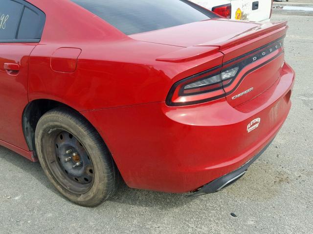 2C3CDXHG1GH306632 - 2016 DODGE CHARGER SX RED photo 10