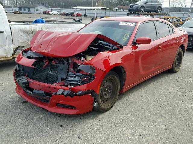 2C3CDXHG1GH306632 - 2016 DODGE CHARGER SX RED photo 2