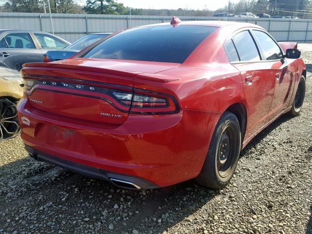 2C3CDXHG1GH306632 - 2016 DODGE CHARGER SX RED photo 4