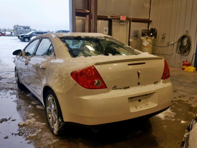 1G2ZH57N394128256 - 2009 PONTIAC G6 GT WHITE photo 3