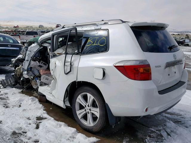 JTEES43A592135855 - 2009 TOYOTA HIGHLANDER WHITE photo 3