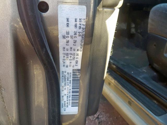 1J4GW58N3XC789578 - 1999 JEEP GRAND CHER GRAY photo 10