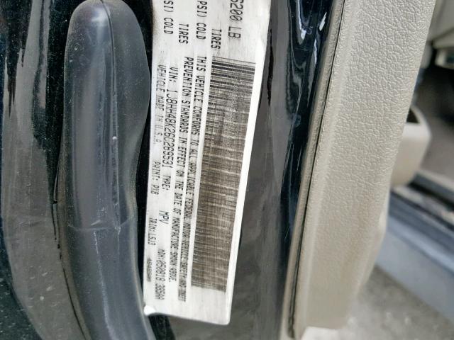 1J8HH48K26C269531 - 2006 JEEP COMMANDER BLACK photo 10