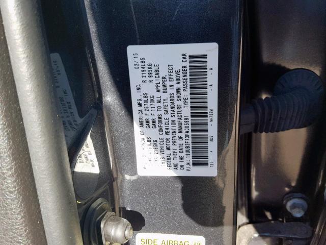 19UUB3F73FA005991 - 2015 ACURA TLX ADVANC BLACK photo 10