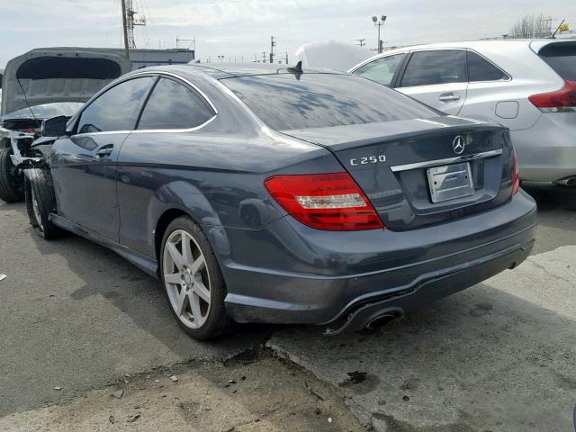 WDDGJ4HB1DG041460 - 2013 MERCEDES-BENZ C 250 CHARCOAL photo 3