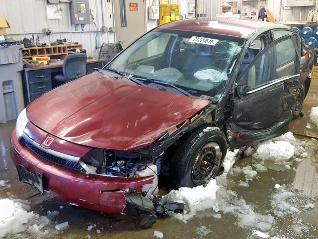 1G8AF52F73Z158766 - 2003 SATURN ION LEVEL MAROON photo 2