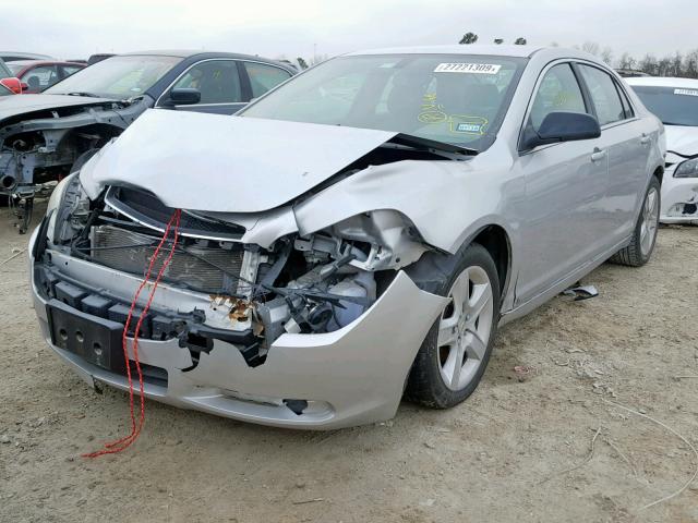 1G1ZB5EB7A4121328 - 2010 CHEVROLET MALIBU LS SILVER photo 2