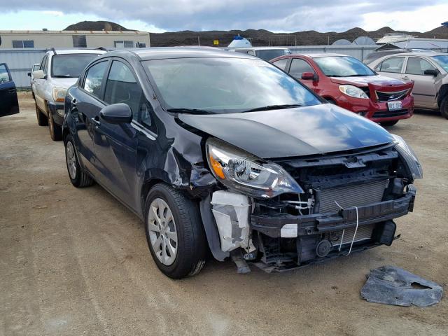 KNADM4A39E6399532 - 2014 KIA RIO LX BLACK photo 1