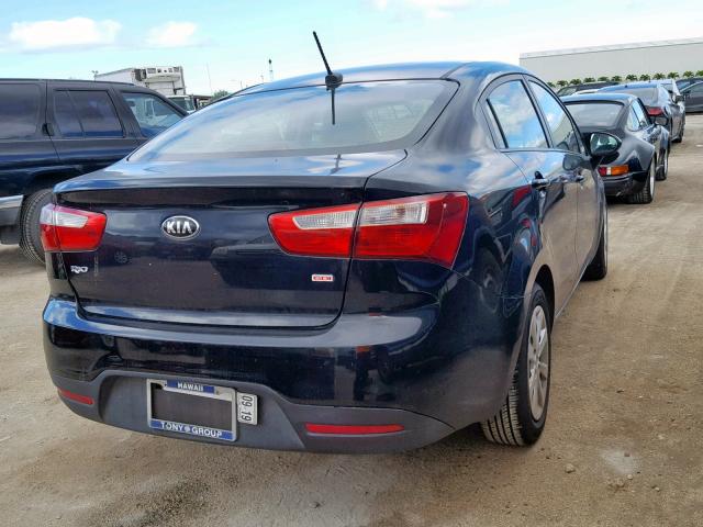 KNADM4A39E6399532 - 2014 KIA RIO LX BLACK photo 4