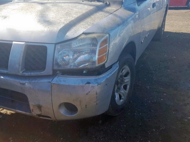 1N6AA06A05N541137 - 2005 NISSAN TITAN XE SILVER photo 9