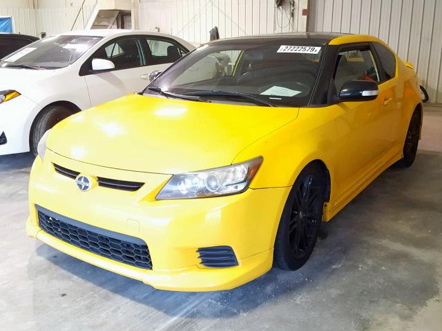 JTKJF5C78C3026382 - 2012 TOYOTA SCION TC YELLOW photo 2