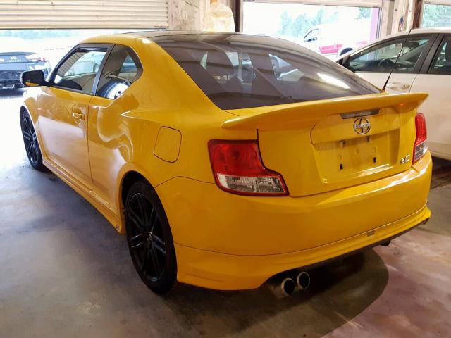 JTKJF5C78C3026382 - 2012 TOYOTA SCION TC YELLOW photo 3