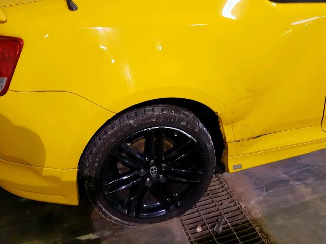 JTKJF5C78C3026382 - 2012 TOYOTA SCION TC YELLOW photo 9