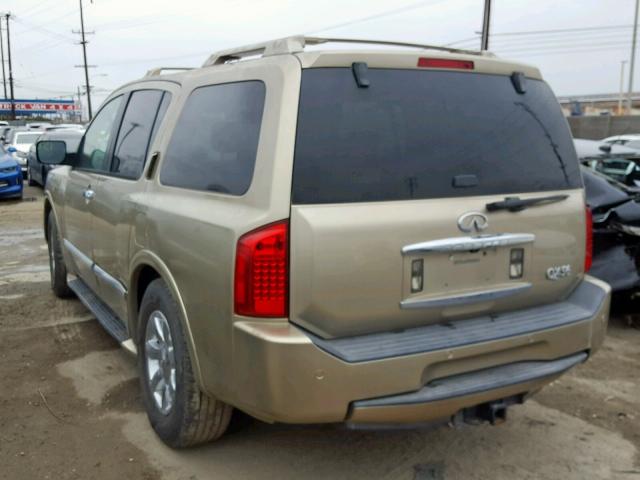 5N3AA08A55N809408 - 2005 INFINITI QX56 GOLD photo 3