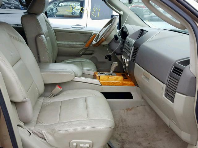 5N3AA08A55N809408 - 2005 INFINITI QX56 GOLD photo 5