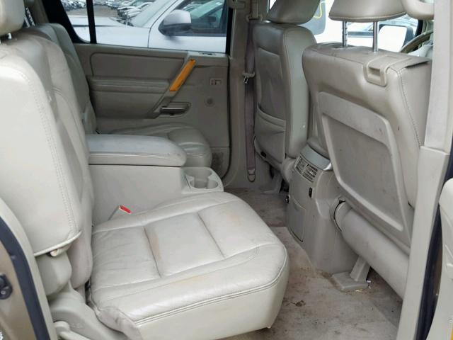 5N3AA08A55N809408 - 2005 INFINITI QX56 GOLD photo 6