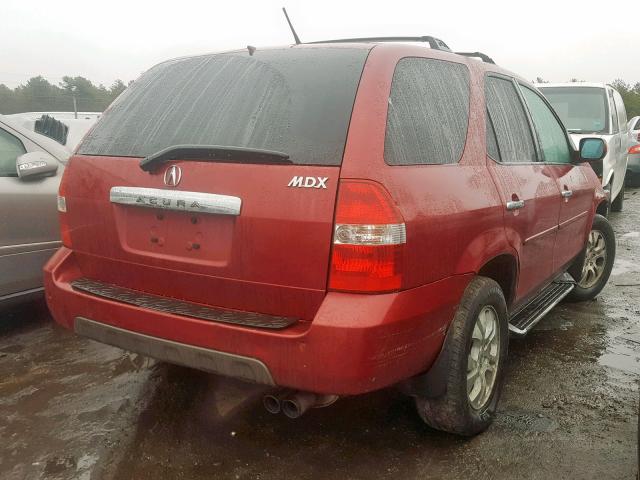 2HNYD18673H549632 - 2003 ACURA MDX TOURIN BURGUNDY photo 4