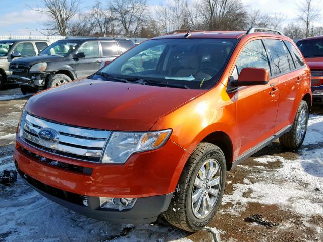 2FMDK38C78BA82939 - 2008 FORD EDGE SEL ORANGE photo 2