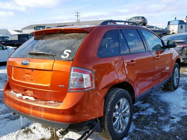 2FMDK38C78BA82939 - 2008 FORD EDGE SEL ORANGE photo 4