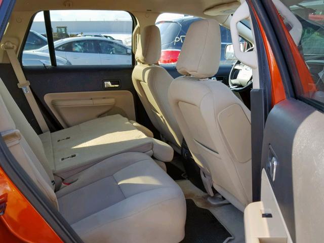 2FMDK38C78BA82939 - 2008 FORD EDGE SEL ORANGE photo 6