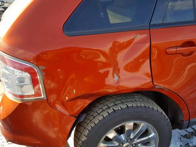 2FMDK38C78BA82939 - 2008 FORD EDGE SEL ORANGE photo 9