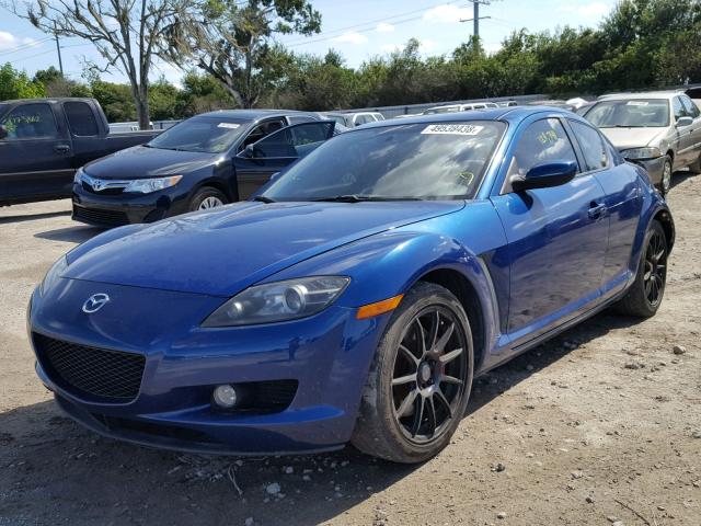 JM1FE17N840138300 - 2004 MAZDA RX8 BLUE photo 2